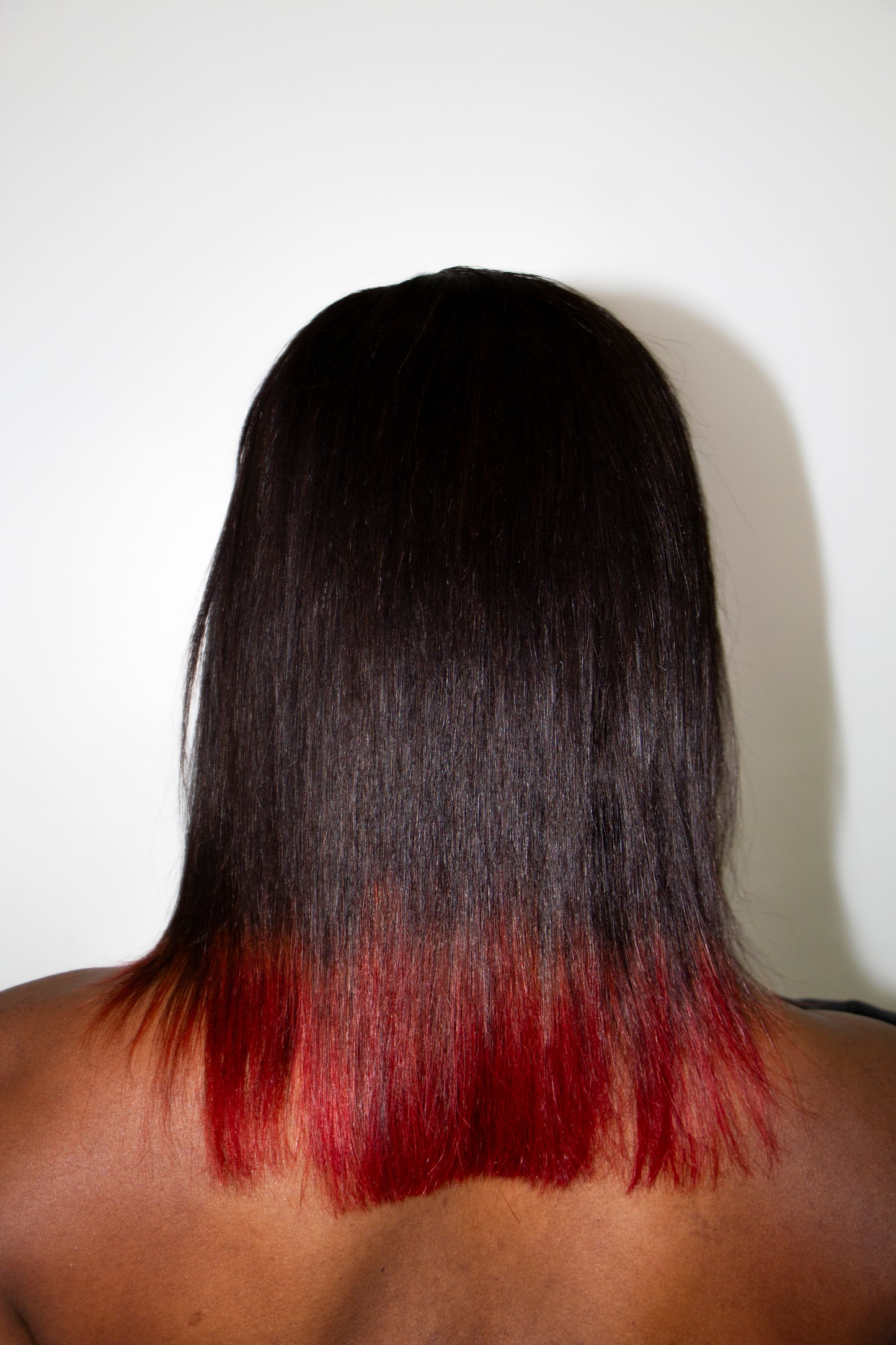MULLET IN BLACK RED ENDS 13"